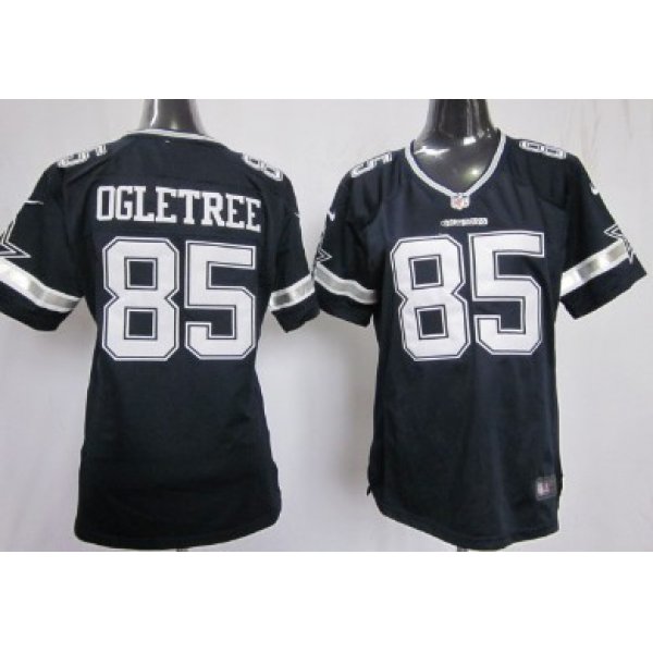 Nike Dallas Cowboys #85 Kevin Ogletree Blue Game Womens Jersey