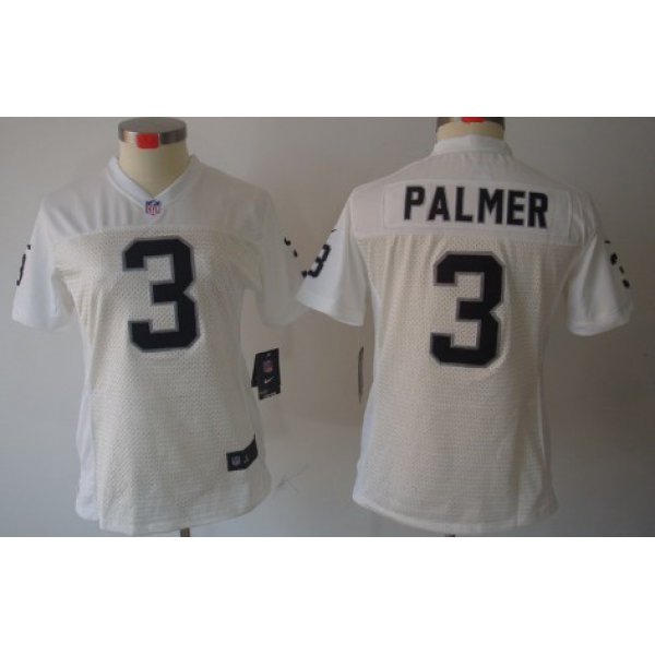 Nike Oakland Raiders #3 Carson Palmer White Limited Womens Jersey