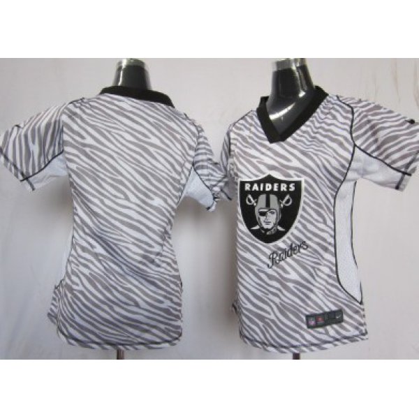 Nike Oakland Raiders Blank 2012 Womens Zebra Fashion Jersey