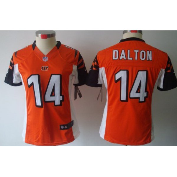 Nike Cincinnati Bengals #14 Andy Dalton Orange Limited Womens Jersey