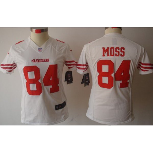 Nike San Francisco 49ers #84 Randy Moss White Limited Womens Jersey