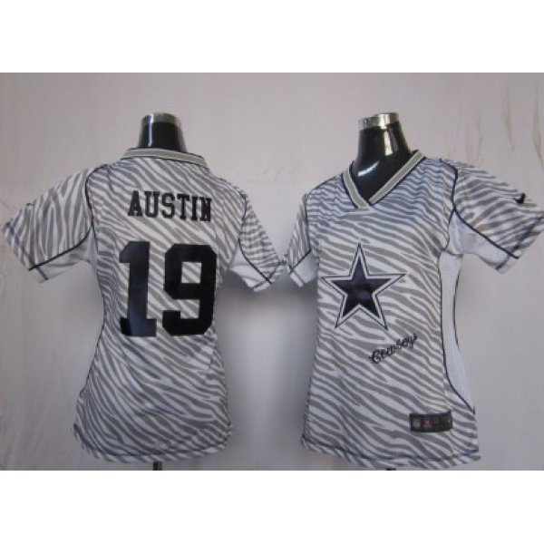 Nike Dallas Cowboys #19 Miles Austin 2012 Womens Zebra Fashion Jersey