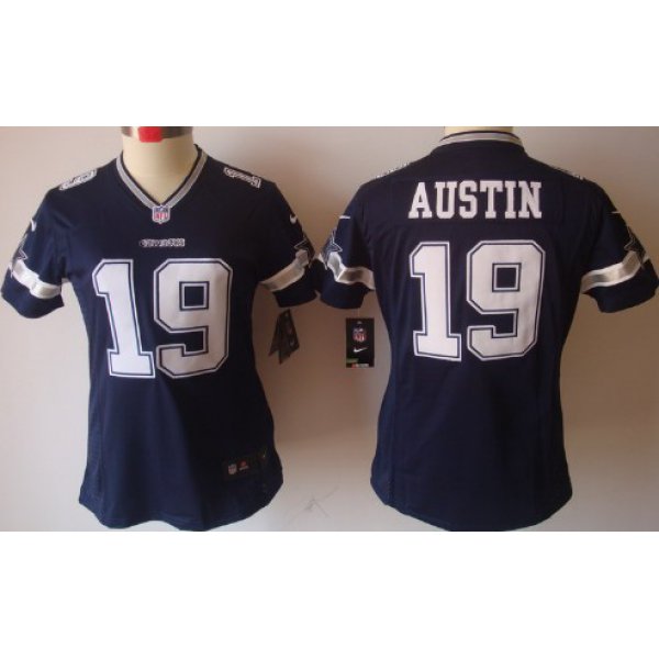 Nike Dallas Cowboys #19 Miles Austin Blue Limited Womens Jersey