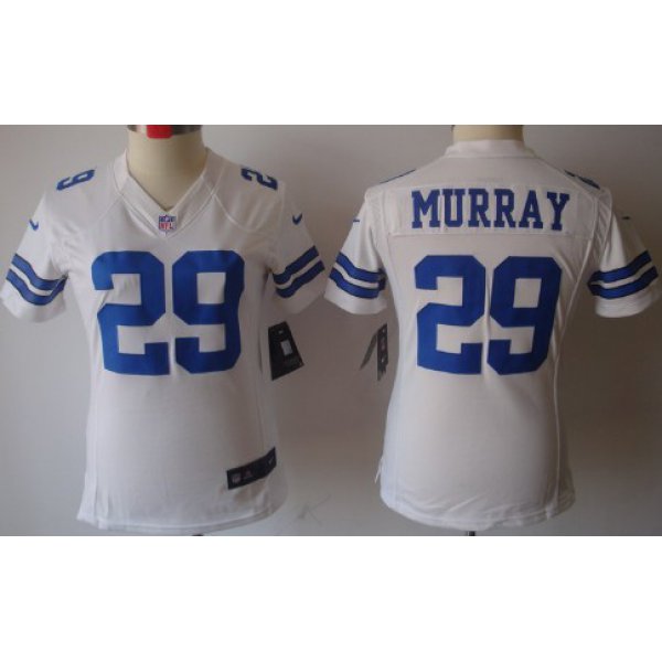 Nike Dallas Cowboys #29 DeMarco Murray White Limited Womens Jersey