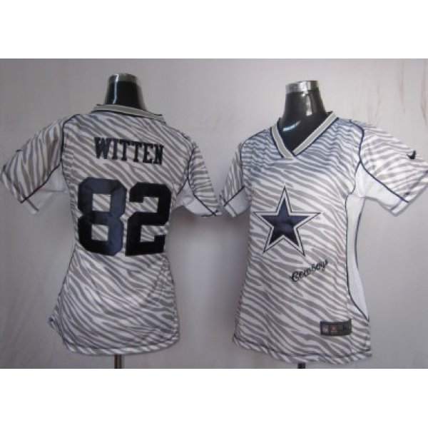 Nike Dallas Cowboys #82 Jason Witten 2012 Womens Zebra Fashion Jersey