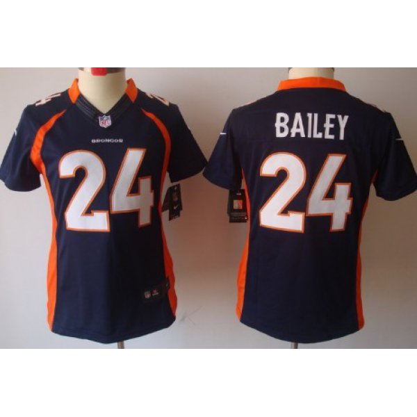 Nike Denver Broncos #24 Champ Bailey Blue Limited Womens Jersey