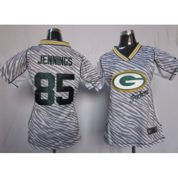Nike Green Bay Packers #85 Greg Jennings 2012 Womens Zebra Fashion Jersey