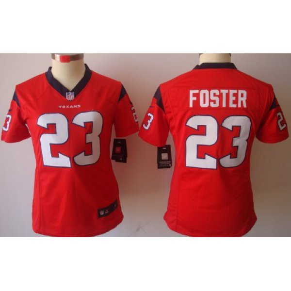 Nike Houston Texans #23 Arian Foster Red Limited Womens Jersey