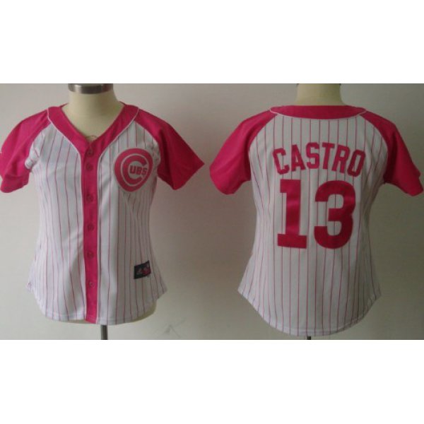 Chicago Cubs #13 Starlin Castro 2012 Fashion Womens by Majestic Athletic Jersey