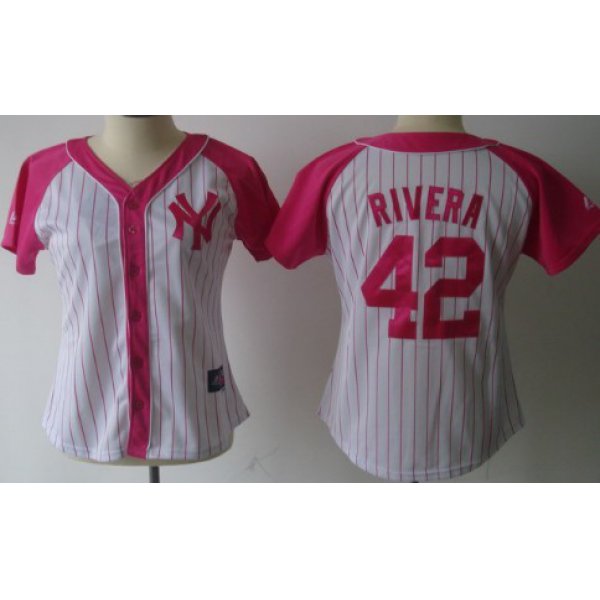 New York Yankees #42 Mariano Rivera 2012 Fashion Womens by Majestic Athletic Jersey
