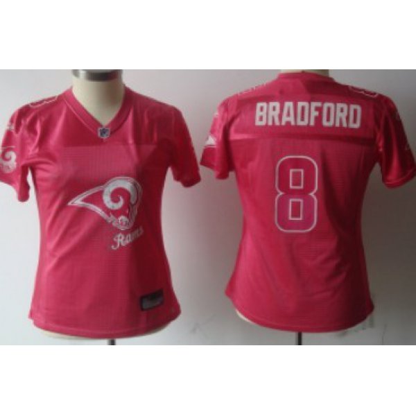 St. Louis Rams #8 Sam Bradford Pink Fem Fan Womens Jersey
