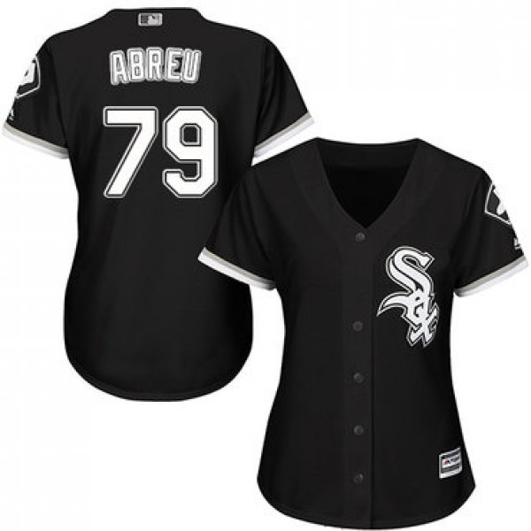 White Sox #79 Jose Abreu Black Alternate Women's Stitched Baseball Jersey