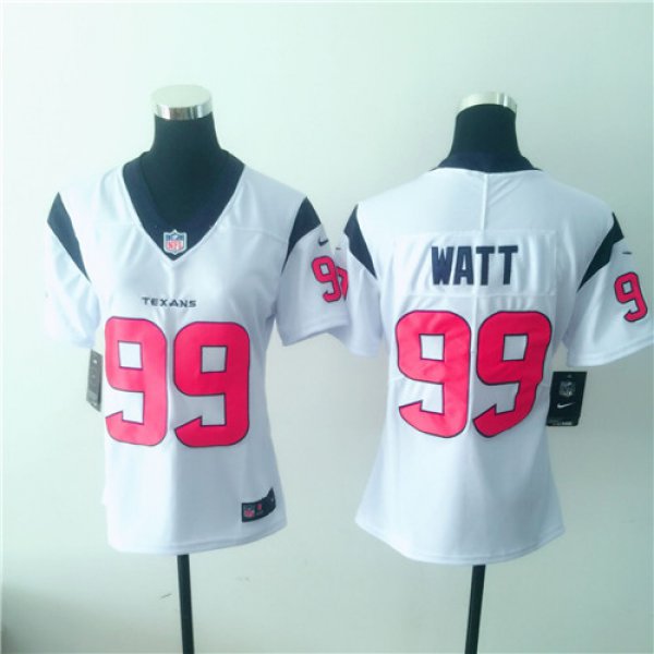 Women's Houston Texans #99 J.J. Watt White 2017 Vapor Untouchable Stitched NFL Nike Limited Jersey