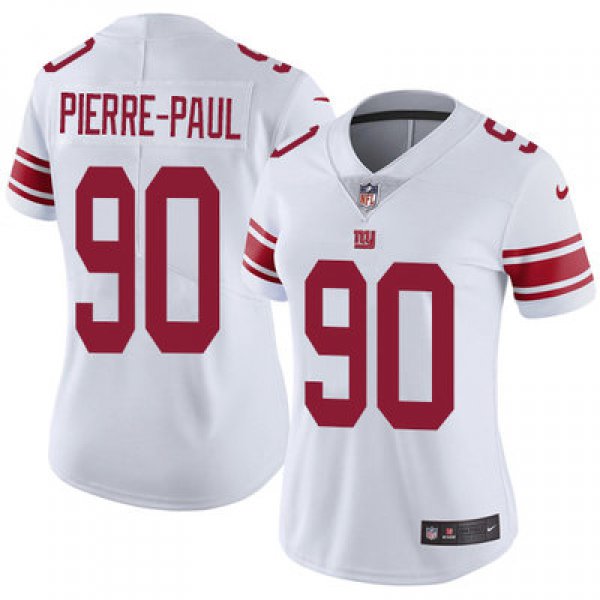 Women's Nike Giants #90 Jason Pierre-Paul White Stitched NFL Vapor Untouchable Limited Jersey