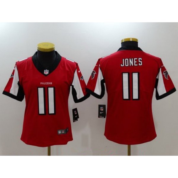 Women's Atlanta Falcons #11 Julio Jones Red 2017 Vapor Untouchable Stitched NFL Nike Limited Jersey