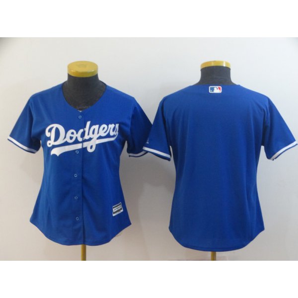 Dodgers Blank Royal Women Cool Base Jersey