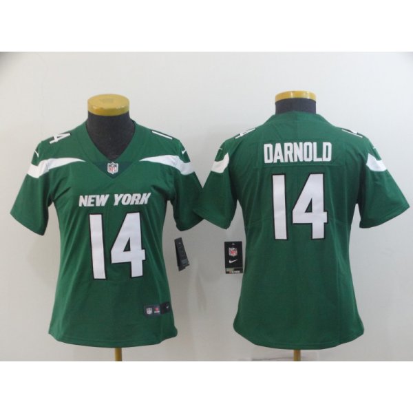 Nike New York Jets 14 Sam Darnold Green Women New 2019 Vapor Untouchable Limited Jersey