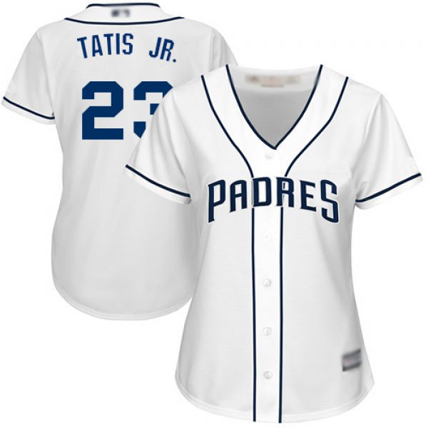 San Diego Padres #23 Fernando Tatis Jr. White Home Women's Stitched Baseball Jersey