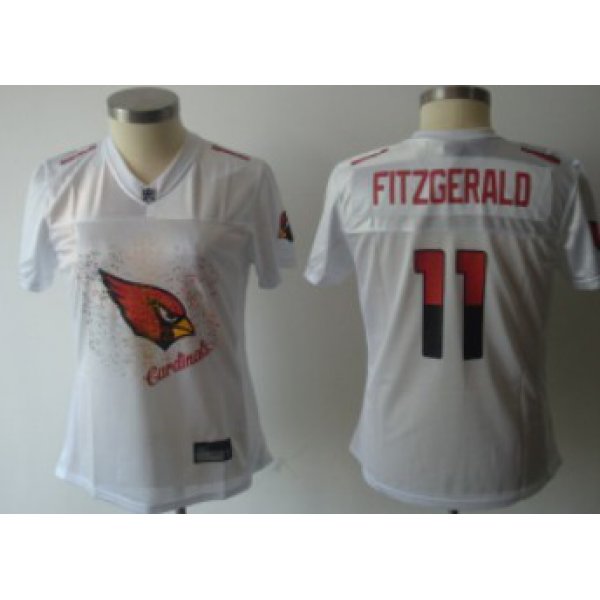 Arizona Cardinals #11 Larry Fitzgerald White Fem Fan Womens Jersey