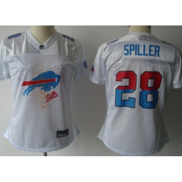 Buffalo Bills #28 C.J.Spiller White Fem Fan Womens Jersey