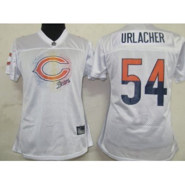 Chicago Bears #54 Brian Urlacher White Fem Fan Womens Jersey