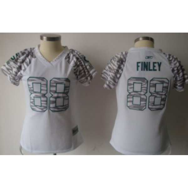 Green Bay Packers #88 Jermichael Finley White Womens Zebra Field Flirt Fashion Jersey