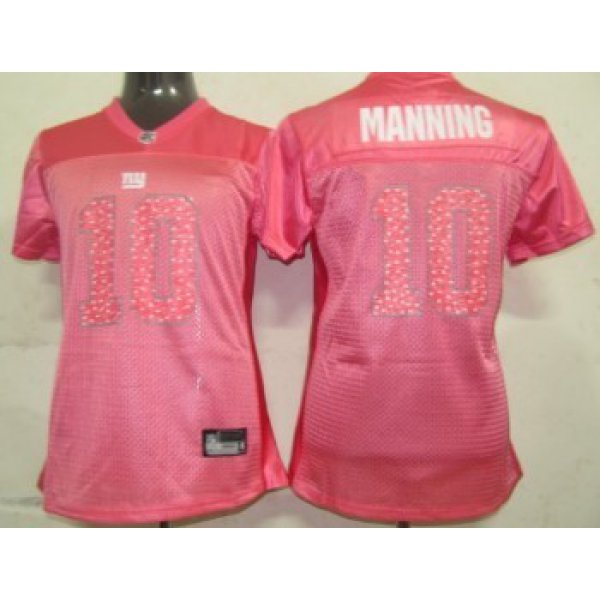 New York Giants #10 Manning Pink Womens Sweetheart Jersey