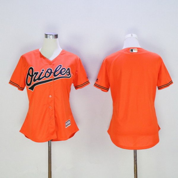 Women's Baltimore Orioles Blank Orange Stitched MLB Majestic Cool Base Jersey