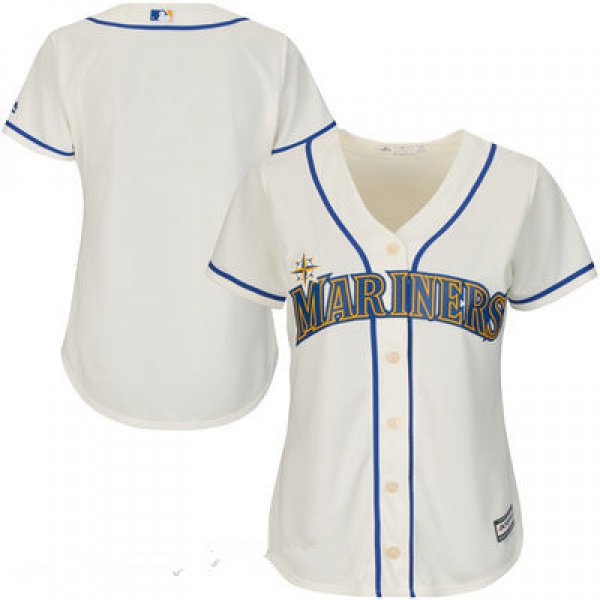 Women's Seattle Mariners Majestic Cream Alternate Cool Base Jersey