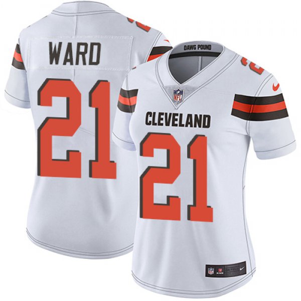 Nike Cleveland Browns #21 Denzel Ward White Women's Stitched NFL Vapor Untouchable Limited Jersey