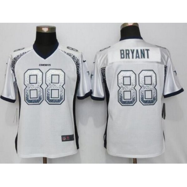 Women's Dallas Cowboys #88 Dez Bryant White Drift Fashion NFL Nike Jersey