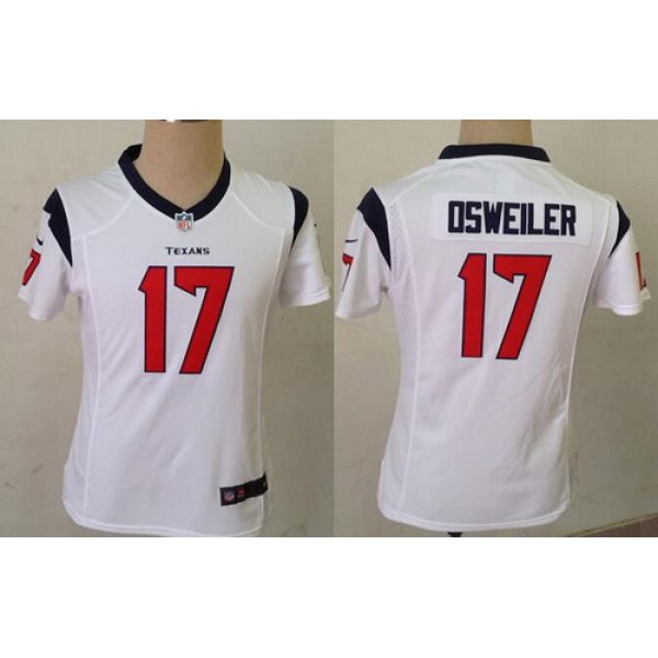 Women's Houston Texans #17 Brock Osweiler White Road NFL Nike Game Jersey