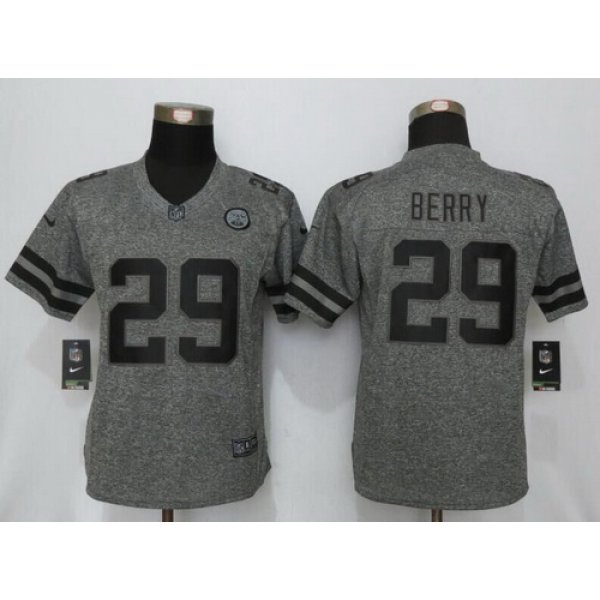 Women's Kansas City Chiefs #29 Eric Berry Gray Gridiron Stitched NFL Nike Limited Jersey