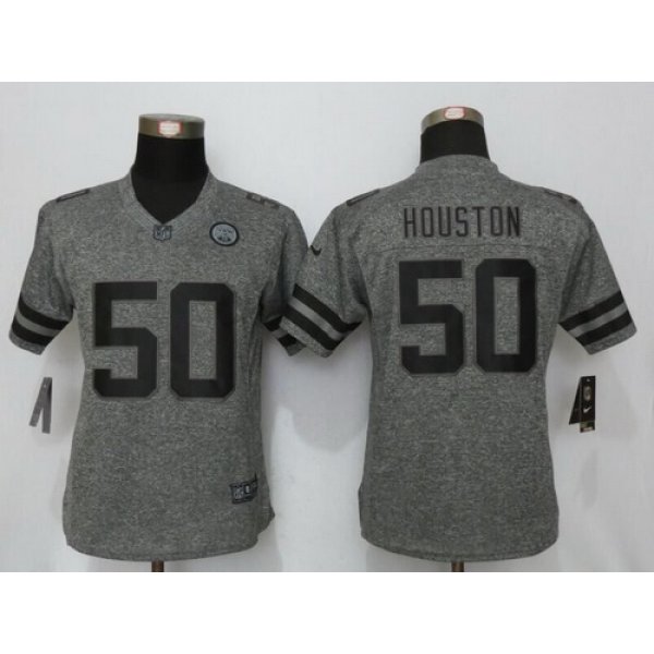Women's Kansas City Chiefs #50 Justin Houston Gray Gridiron Stitched NFL Nike Limited Jersey