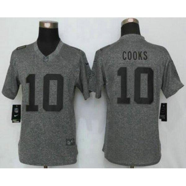 Women's New Orleans Saints #10 Brandin Cooks Nike Gray Gridiron NFL Gray Limited Jersey