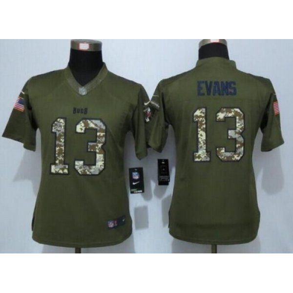 Women's Tampa Bay Buccaneers #13 Mike Evans Green Salute to Service NFL Nike Limited Jersey