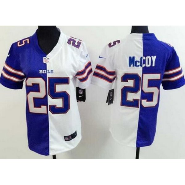 Women's Buffalo Bills #25 LeSean McCoy Blue White Two Tone Game Jersey