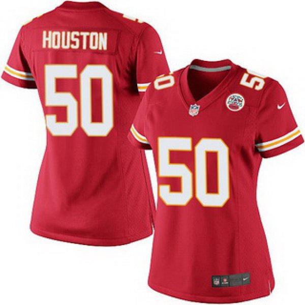 Women's Kansas City Chiefs #50 Justin Houston Red Team Color NFL Nike Game Jersey