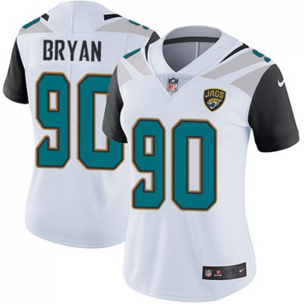 Nike Jaguars #90 Taven Bryan White Women's Stitched NFL Vapor Untouchable Limited Jersey