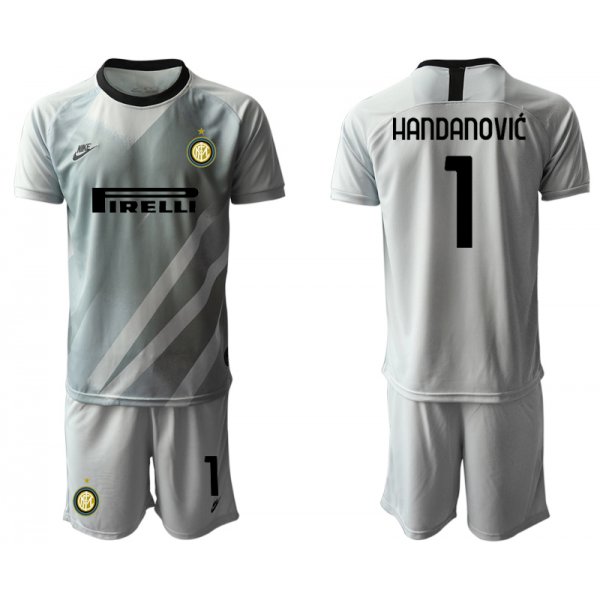 2020-21 Inter Milan Gray 1 HANDANOVIC Goalkeeper Soccer Jersey