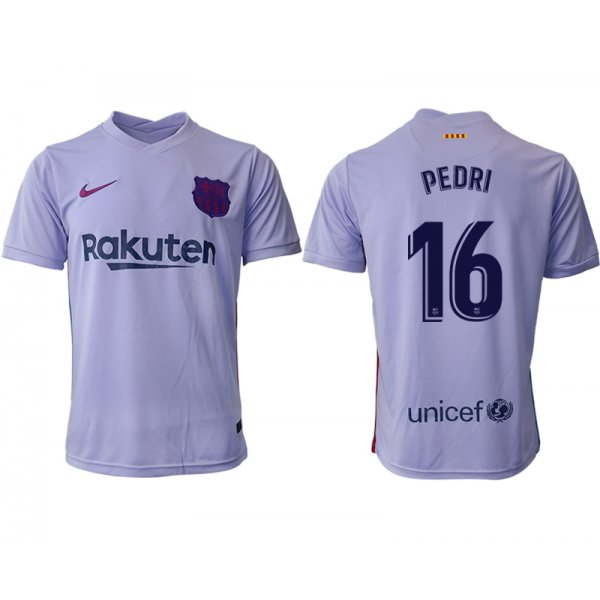 Men 2021-2022 Club Barcelona away aaa version purple 16 Soccer Jersey