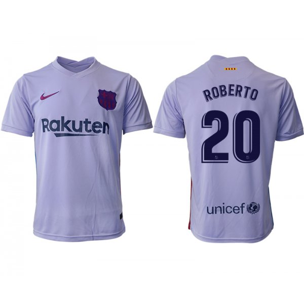 Men 2021-2022 Club Barcelona away aaa version purple 20 Soccer Jersey