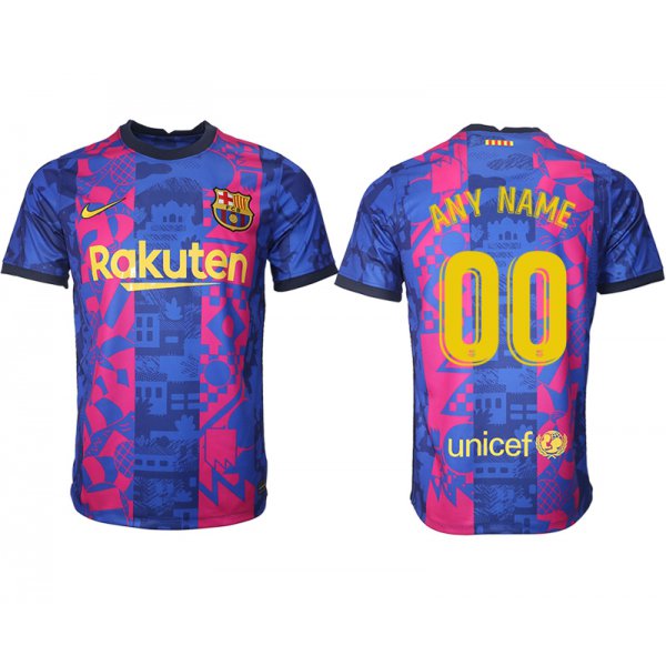 Men 2021-2022 Club Barcelona blue training suit aaa version customized Soccer Jersey
