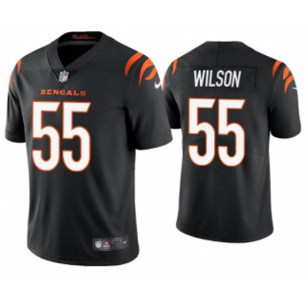 Men's Black Cincinnati Bengals #55 Logan Wilson 2021 New Vapor Untouchable Limited Stitched Jersey