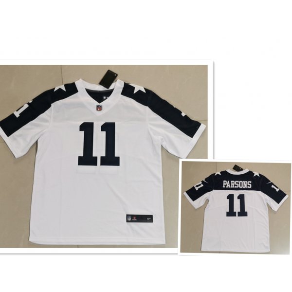 Men's Dallas Cowboys #11 Micah Parsons White Thanksgiving Vapor Untouchable Stitched NFL Nike Limited Jersey