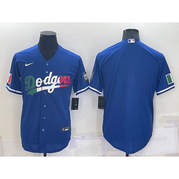 Men's Los Angeles Dodgers Blank Royal Cool Base Stitched Baseball Jersey