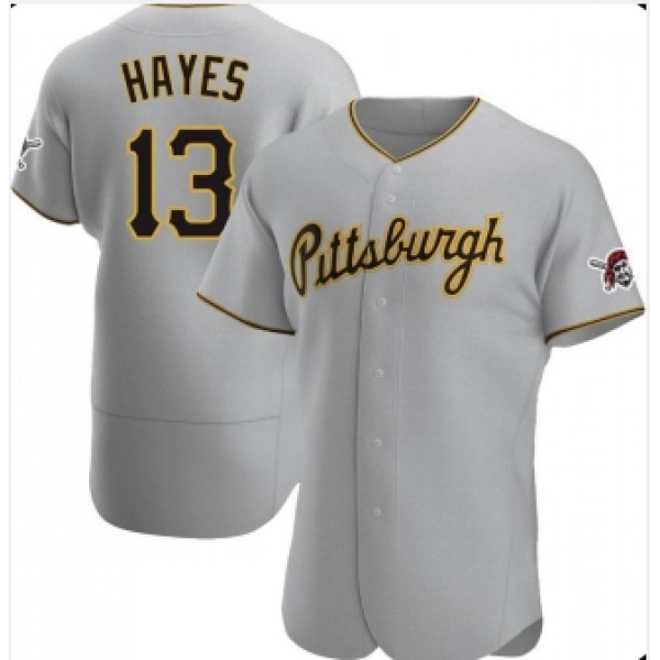 Men's Pittsburgh Pirates #13 KeBryan Hayes Gray Flex Base Stitched Jersey