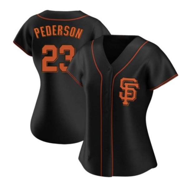 Women's San Francisco Giants #23 Joc Pederson Black Alternate Stitched Baseball Jersey