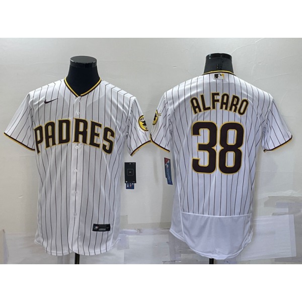 Men's San Diego Padres #38 Jorge Alfaro White Stitched MLB Flex Base Nike Jersey