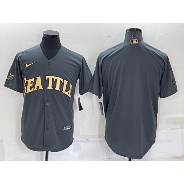 Men's Seattle Mariners Blank Grey 2022 All Star Stitched Cool Base Nike Jersey